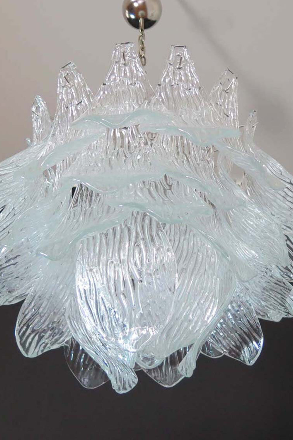 Art Ripple Leaf Glass Chandelier - view 17 | vexalamps