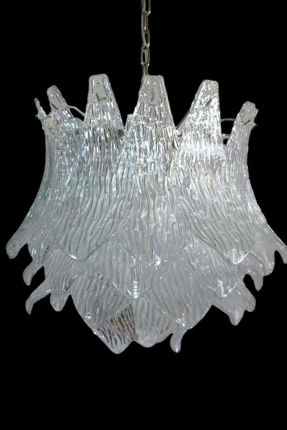 Art Ripple Leaf Glass Chandelier - view 15 | vexalamps