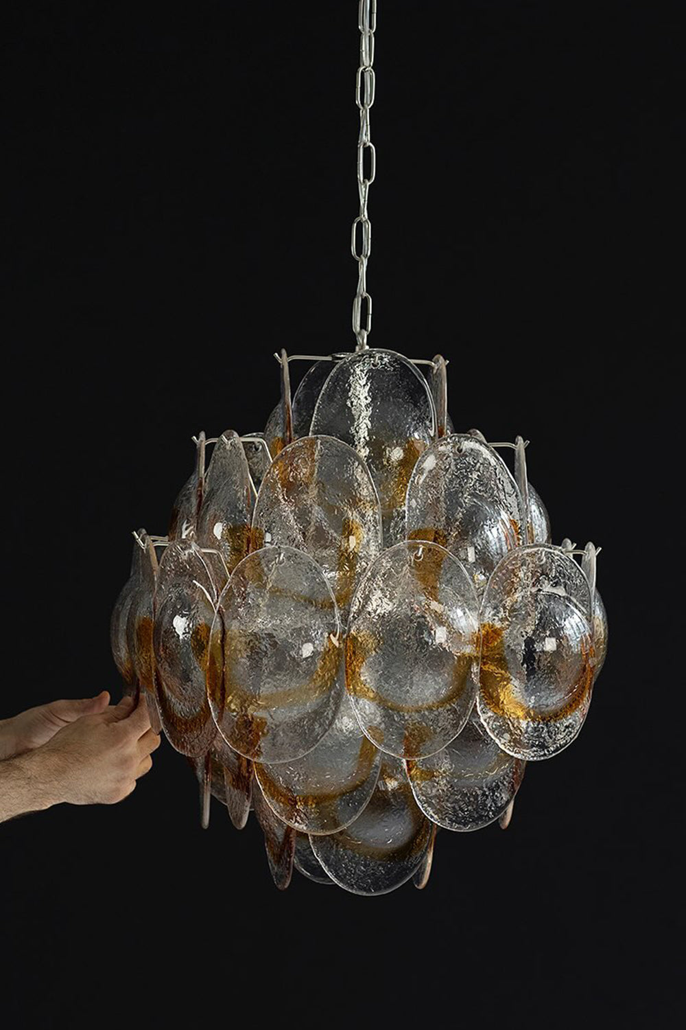 Art Shell-Shaped Glass Chandelier - view 22 | vexalamps