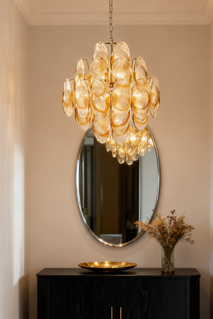 Art Shell-Shaped Glass Chandelier - view 9 | vexalamps