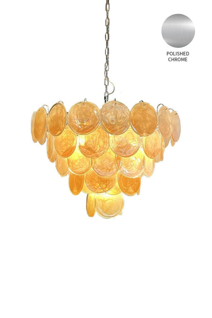 Gold Glass High Quality Art Iridescent Chandelier - view 18 | vexalamps