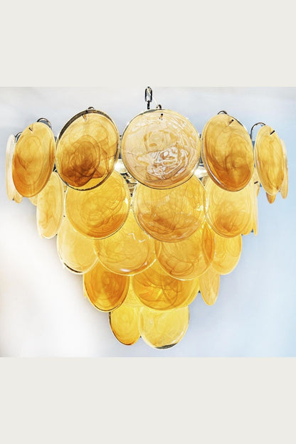 Gold Glass High Quality Art Iridescent Chandelier - view 15 | vexalamps