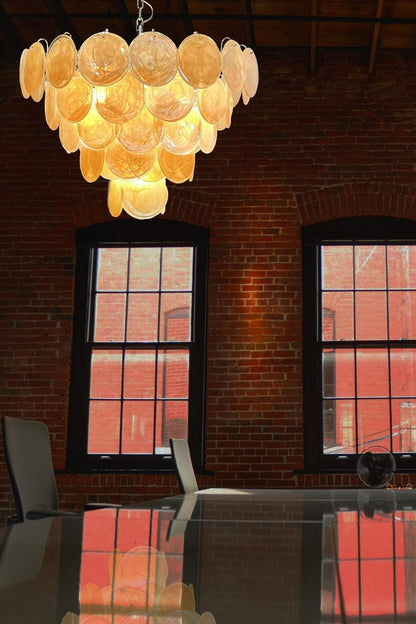 Gold Glass High Quality Art Iridescent Chandelier - view 12 | vexalamps