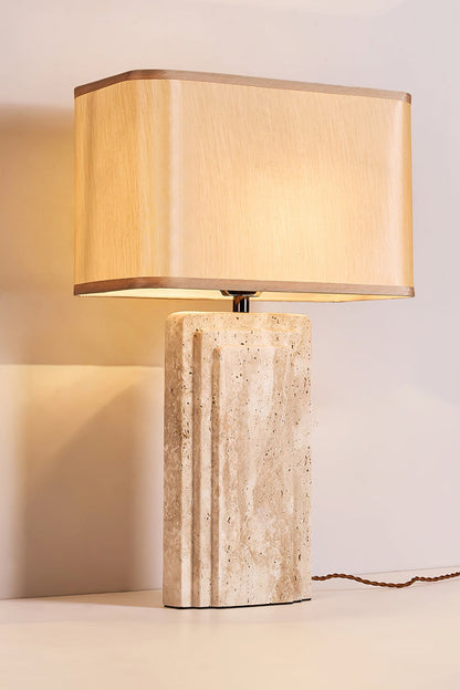 Natural Travertine Table Lamp - view 12 | vexalamps