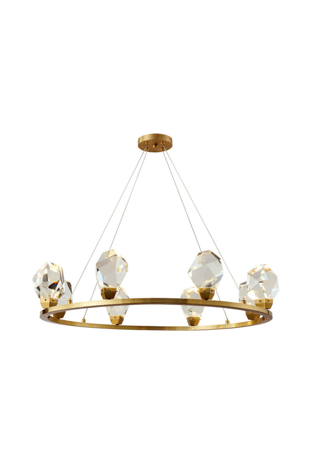 Brass Nicole Crystal Crown De Chandelier | vexalamps