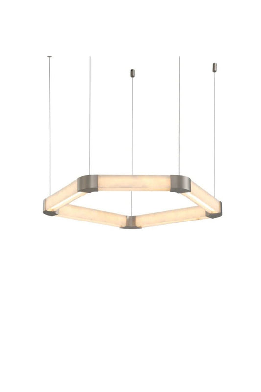 Ola Single Alabaster Ring Chandelier | vexalamps