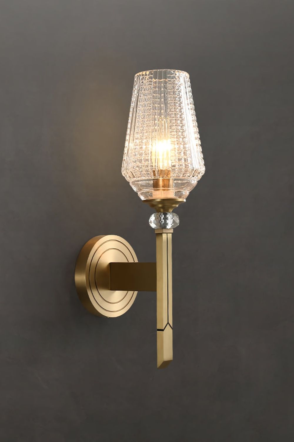 Orrefors Brass Wall Lamp - vexalamps