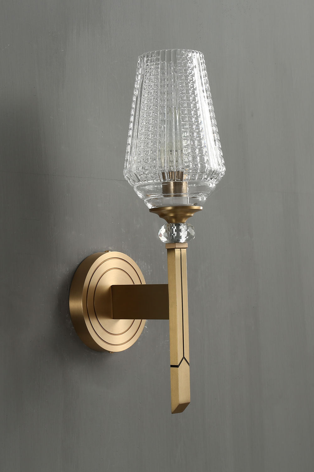 Orrefors Brass Wall Lamp - vexalamps