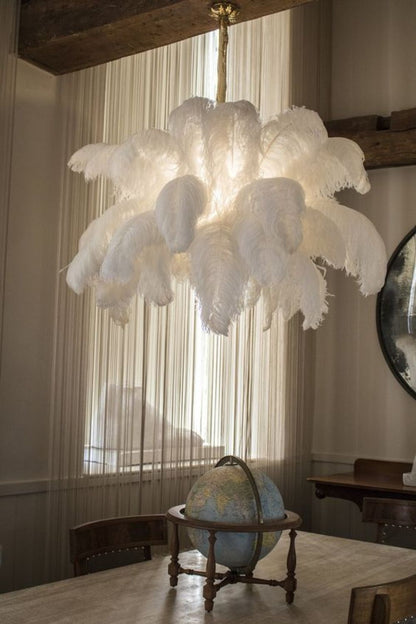 Ostrich Feather Chandeliers - vexalamps
