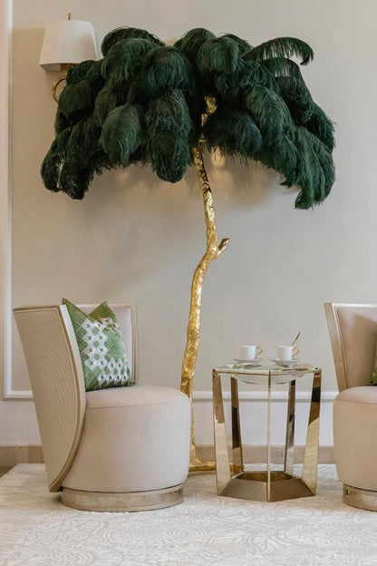 Ostrich Feather Floor Lamp - vexalamps