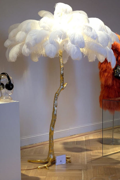 Ostrich Feather Floor Lamp - vexalamps