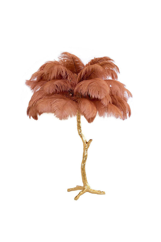 Ostrich Feather Table Lamp - vexalamps