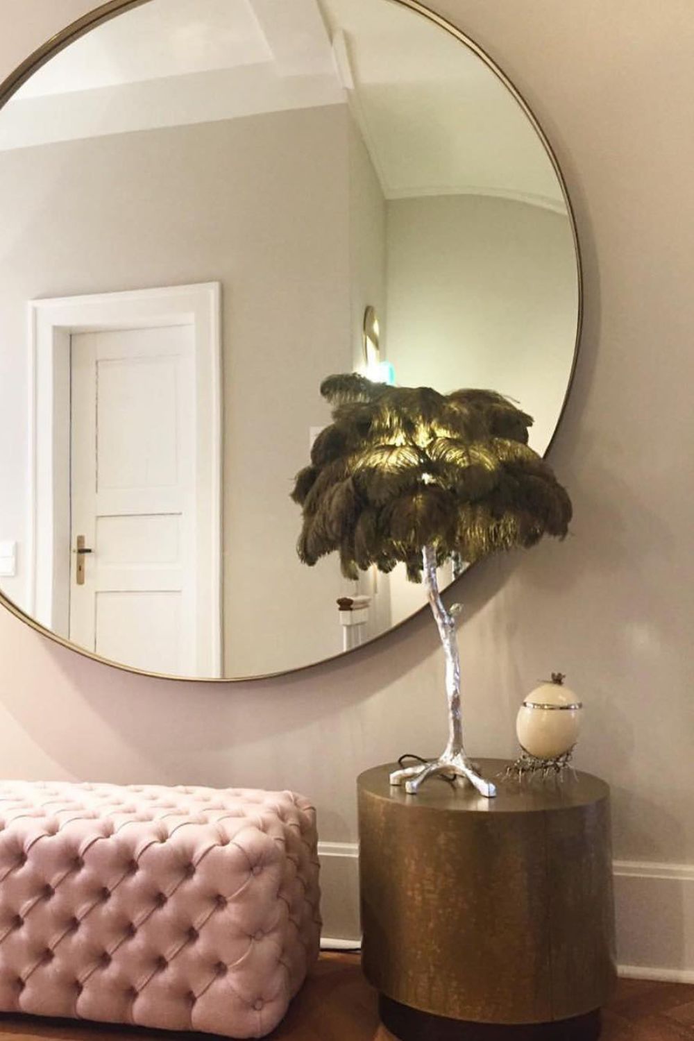 Ostrich Feather Table Lamp - vexalamps