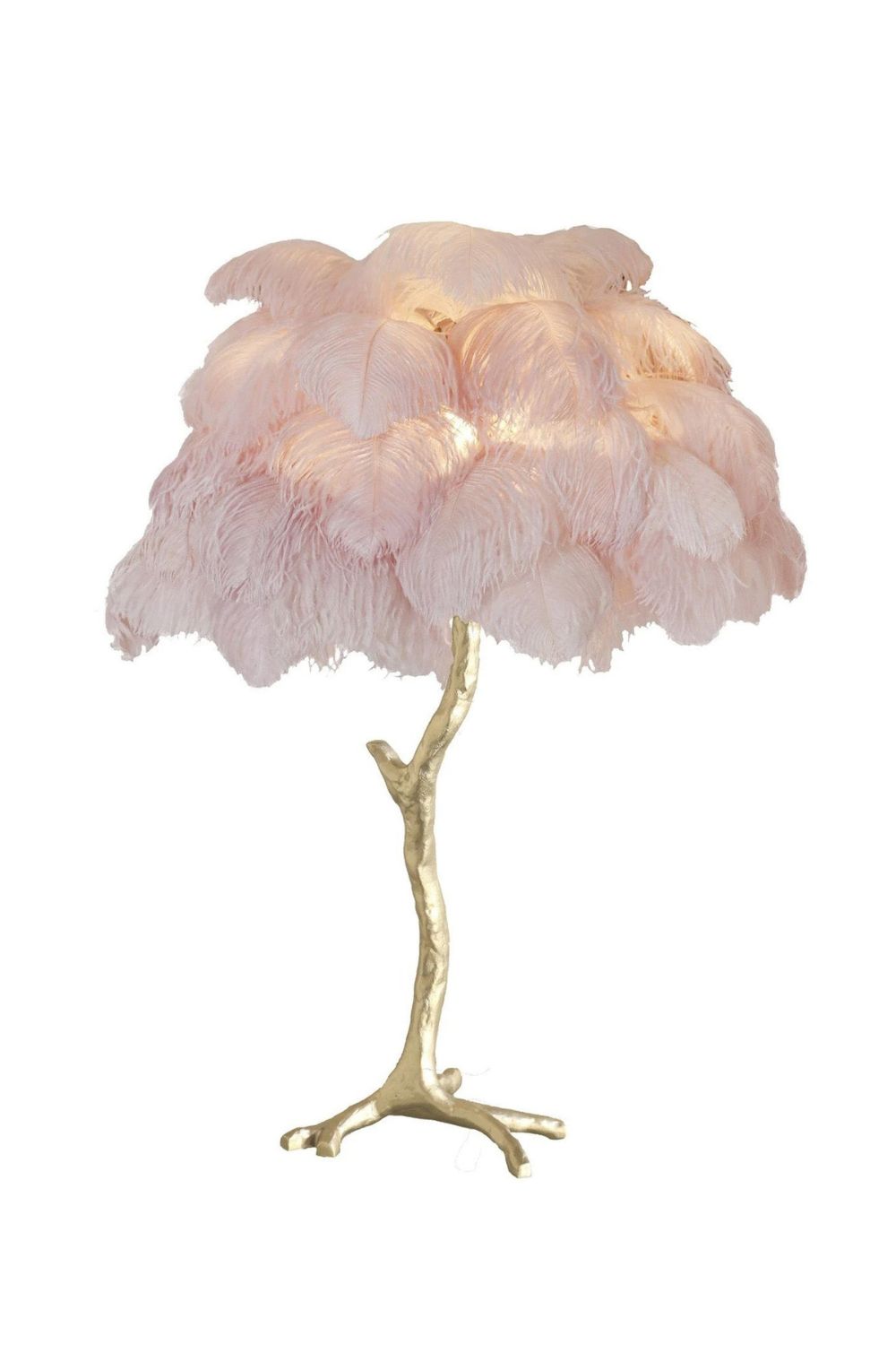 Ostrich Feather Table Lamp - vexalamps