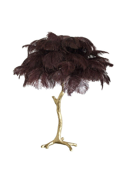 Ostrich Feather Table Lamp - vexalamps