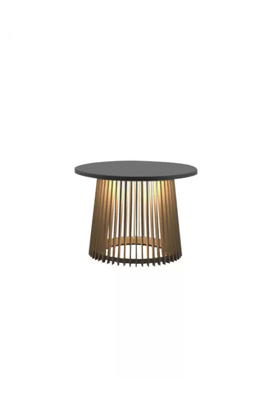 Outdoor Iron Round Table Floor Lamp | vexalamps