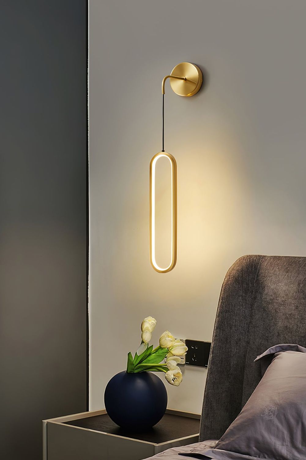 Oval LED Brass Wall Lamp - vexalamps