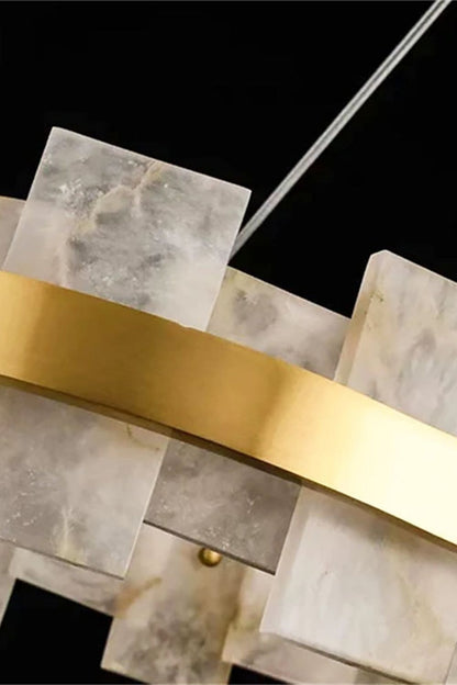 Oval Anita Alabaster Chandelier - view 7 | vexalamps