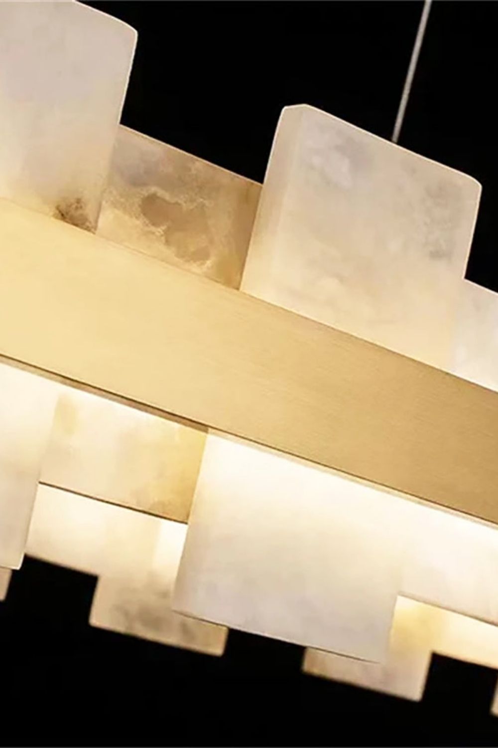 Oval Anita Alabaster Chandelier - view 6 | vexalamps