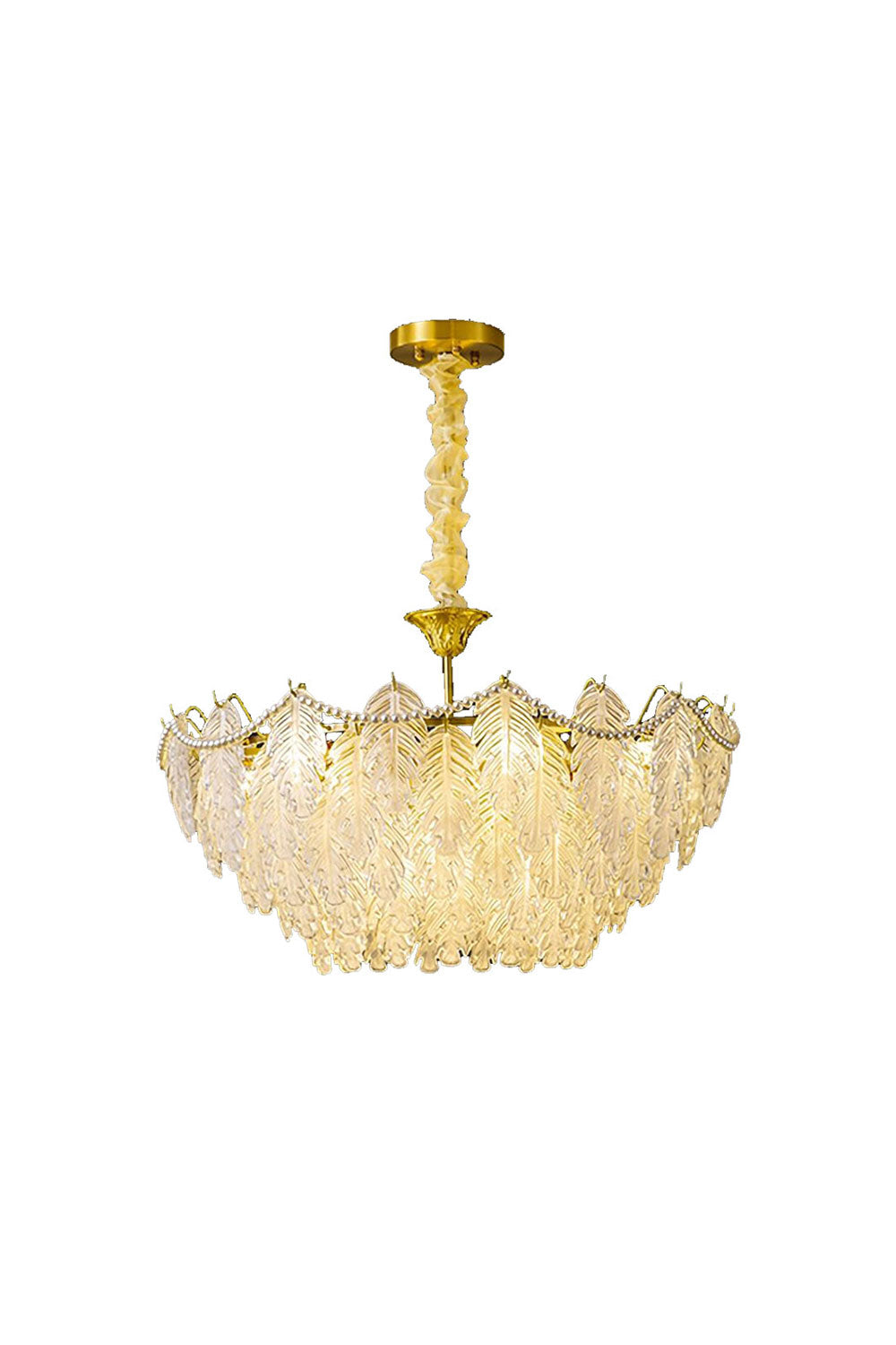 Glass Leaf Chandelier - vexalamps