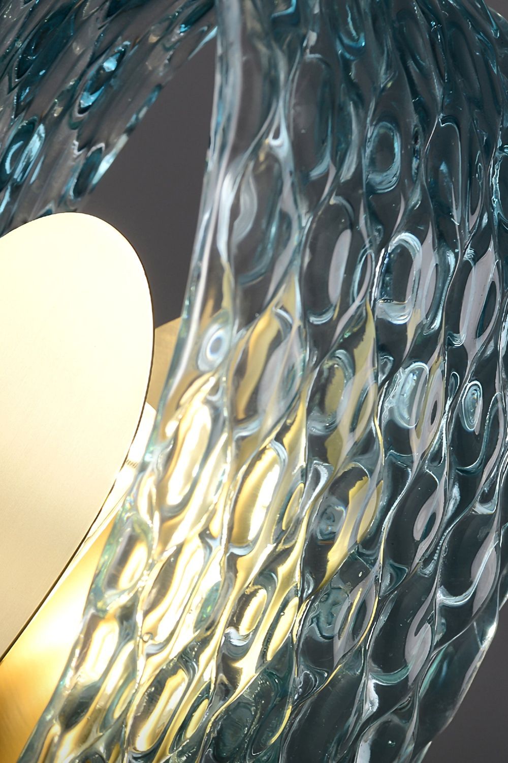 Petal Blue Glass Chandelier - vexalamps