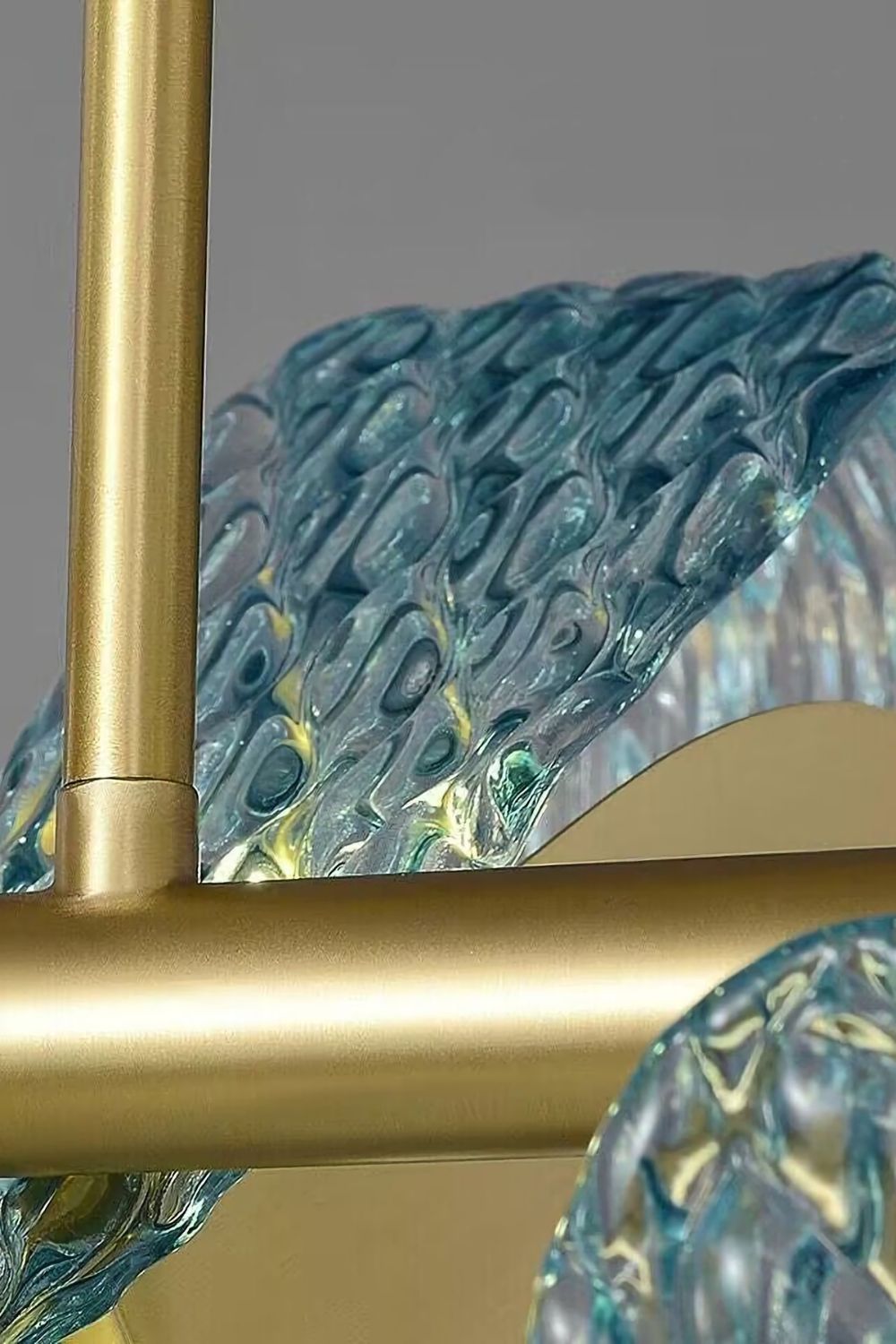 Petal Blue Glass Chandelier - vexalamps