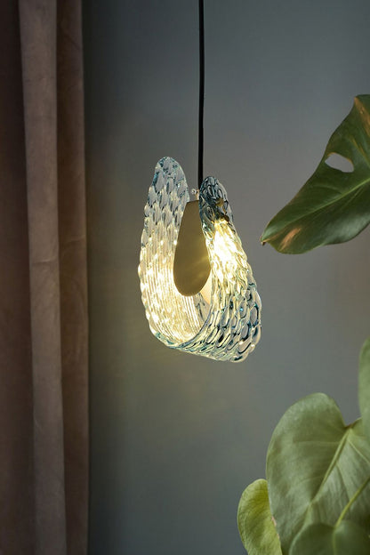 Petal Blue Glass Pendant Light - vexalamps