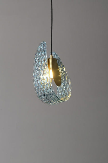 Petal Blue Glass Pendant Light - vexalamps