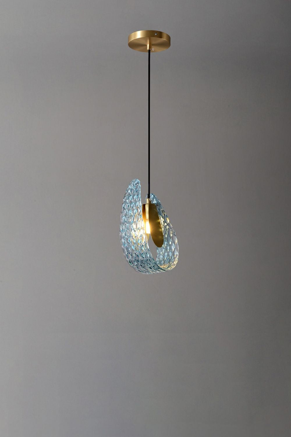 Petal Blue Glass Pendant Light - vexalamps