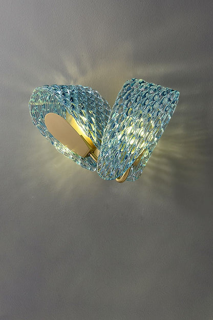 Petal Blue Glass Wall Lamp - vexalamps