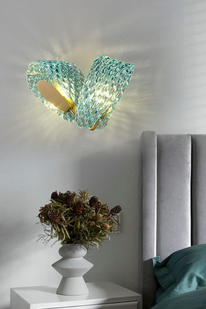 Petal Blue Glass Wall Lamp - vexalamps