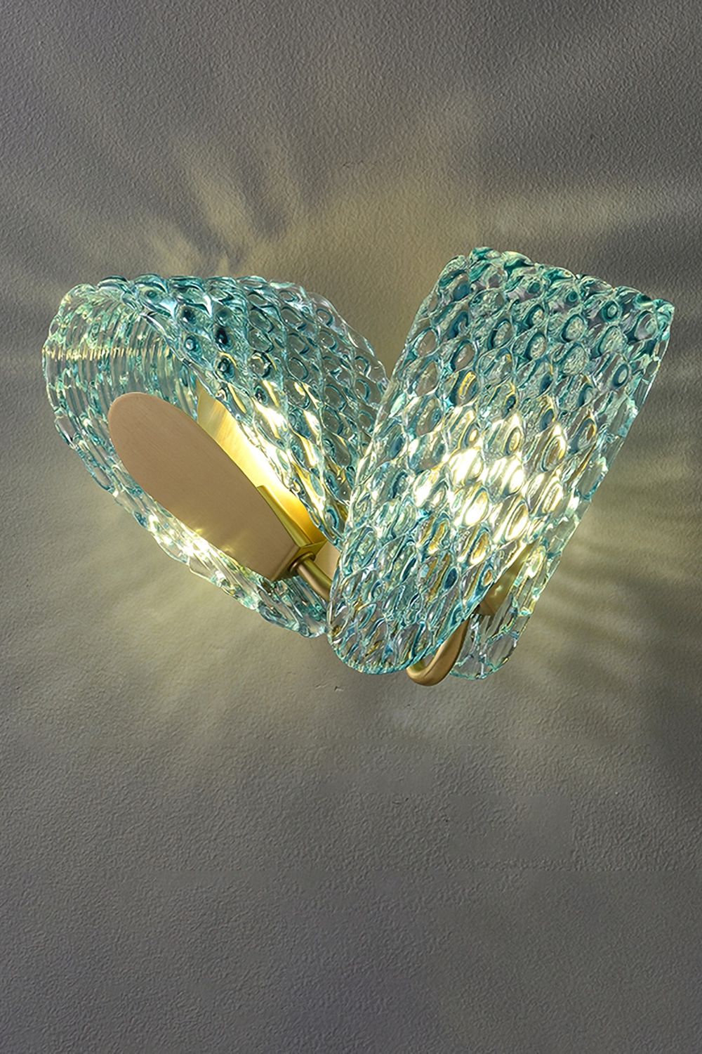 Petal Blue Glass Wall Lamp - vexalamps