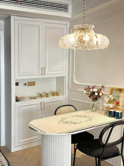 Modern Petal Ice Glass Pendant Light - view 2 | vexalamps