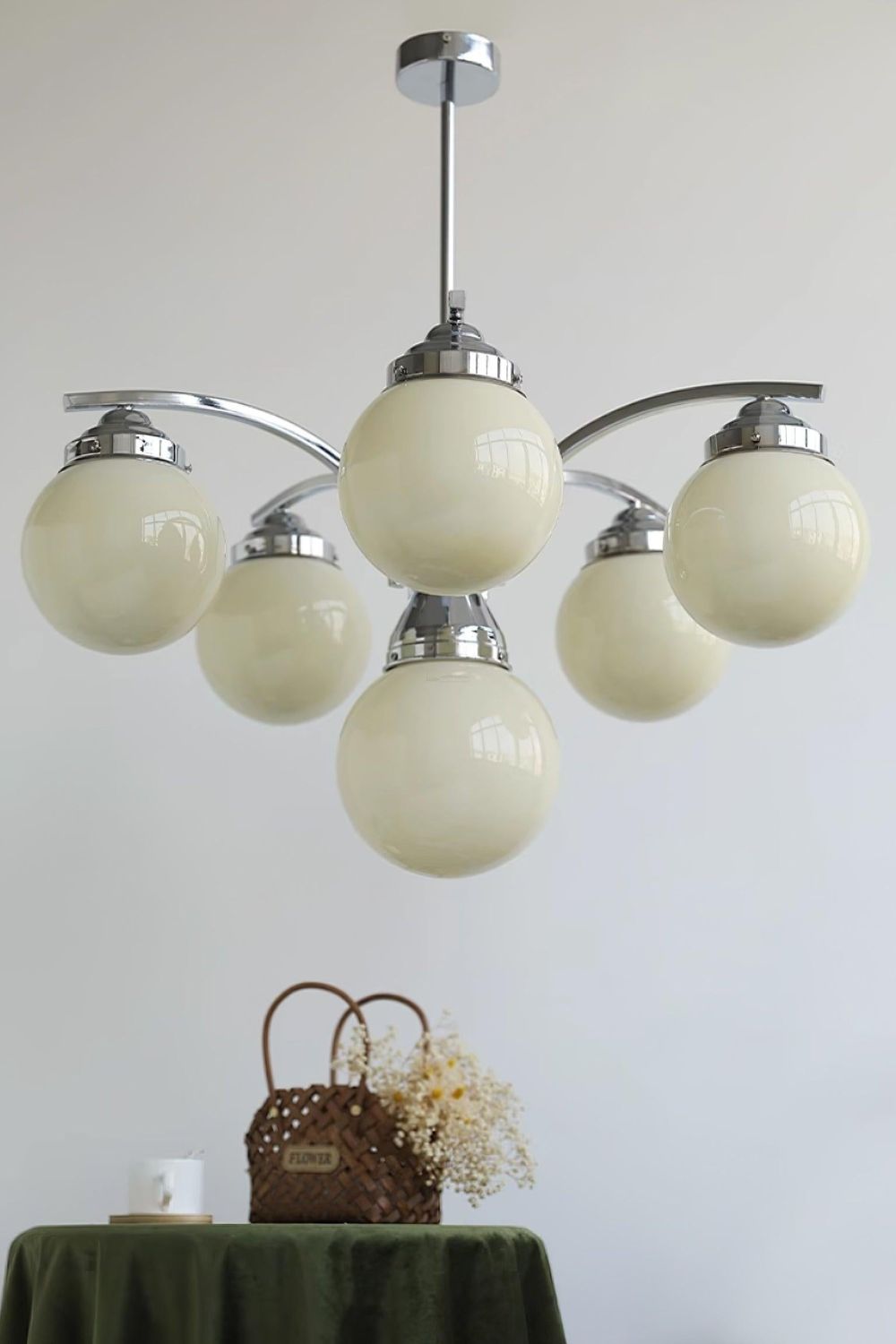 Pink Globe Modern Chandelier - view 8 | vexalamps