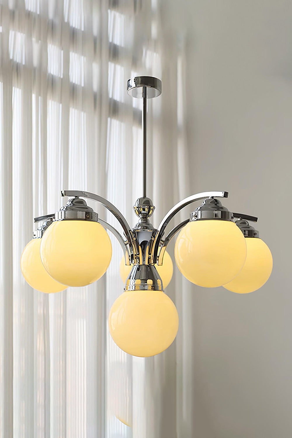 Pink Globe Modern Chandelier - view 14 | vexalamps