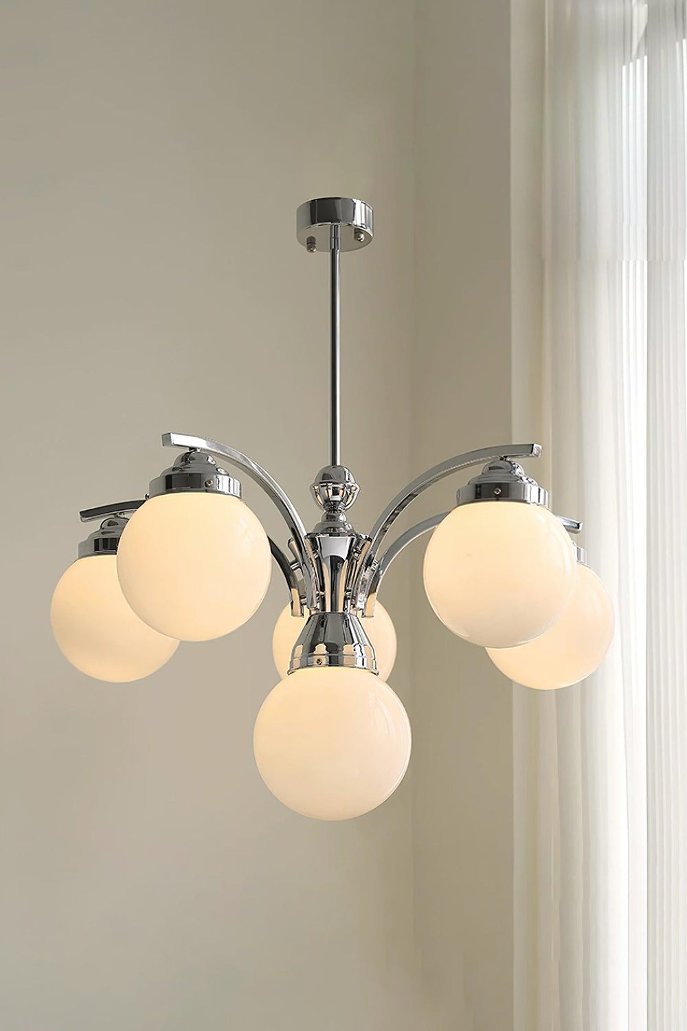 Pink Globe Modern Chandelier - view 12 | vexalamps