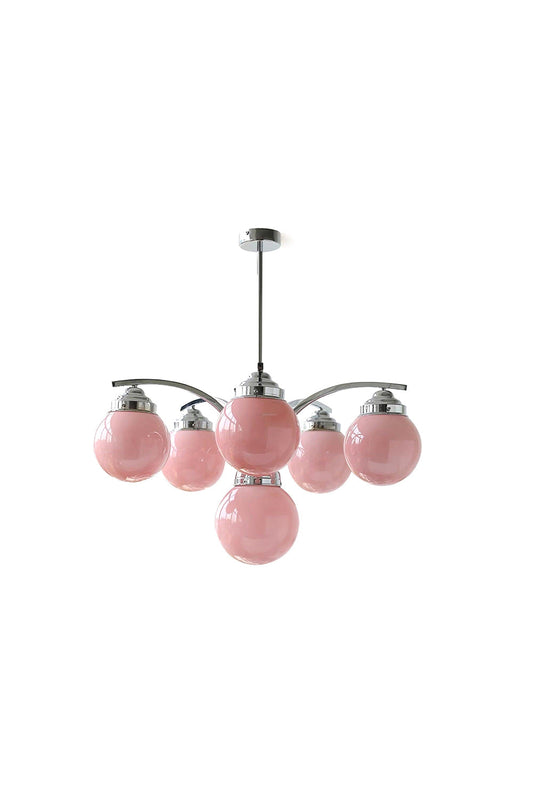 Pink Globe Modern Chandelier | vexalamps