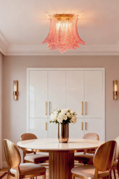 Pink Art Felci Glass Ceiling Light - view 2 | vexalamps