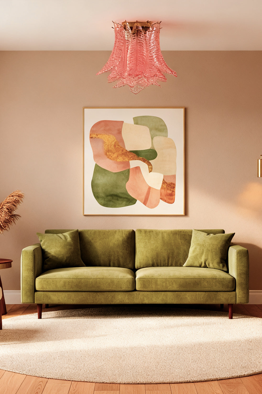 Pink Art Felci Glass Ceiling Light - view 6 | vexalamps