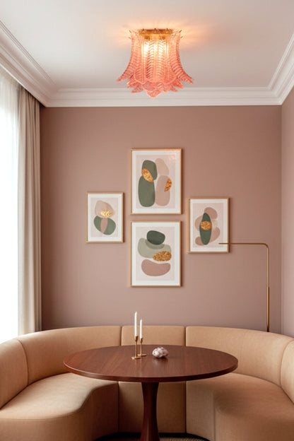 Pink Art Felci Glass Ceiling Light - view 5 | vexalamps
