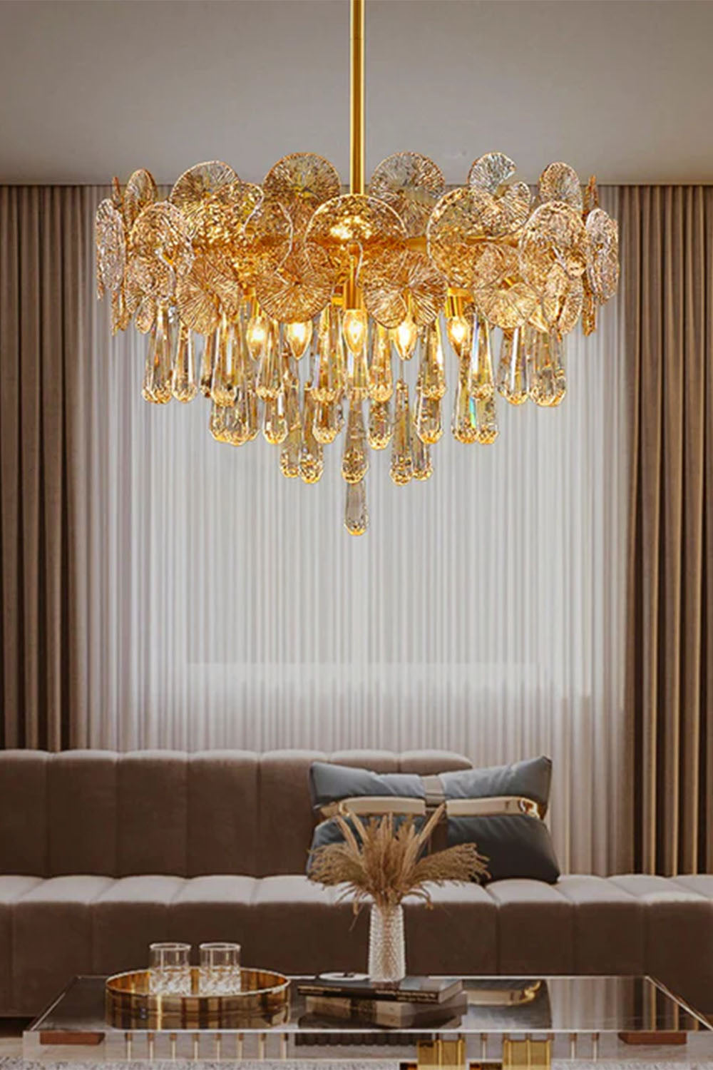 Postmodern Light Luxury Crystal Chandelier - view 3 | vexalamps