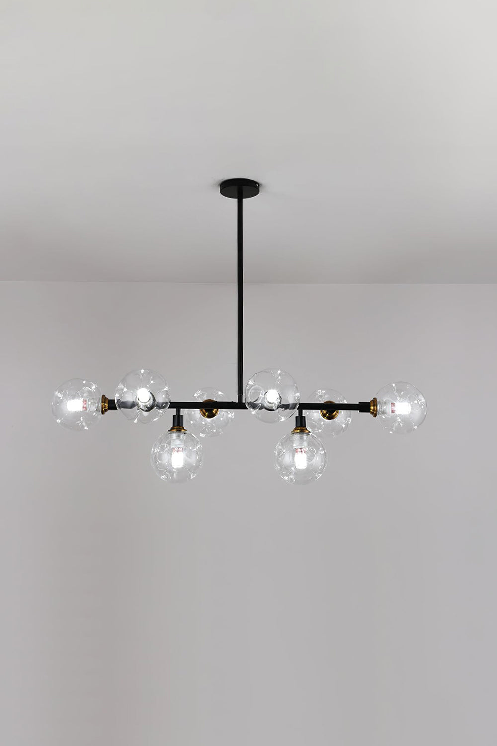 Primas Smoked Glass Linear Chandelier - view 7 | vexalamps