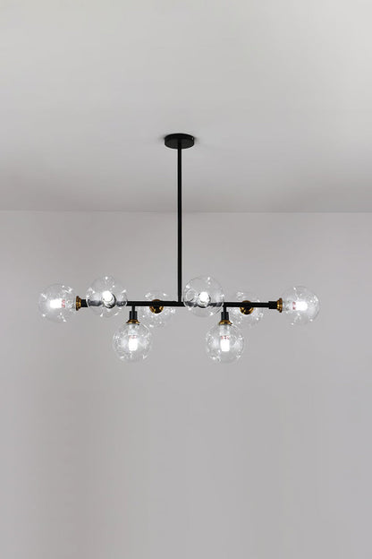 Primas Smoked Glass Linear Chandelier - view 7 | vexalamps