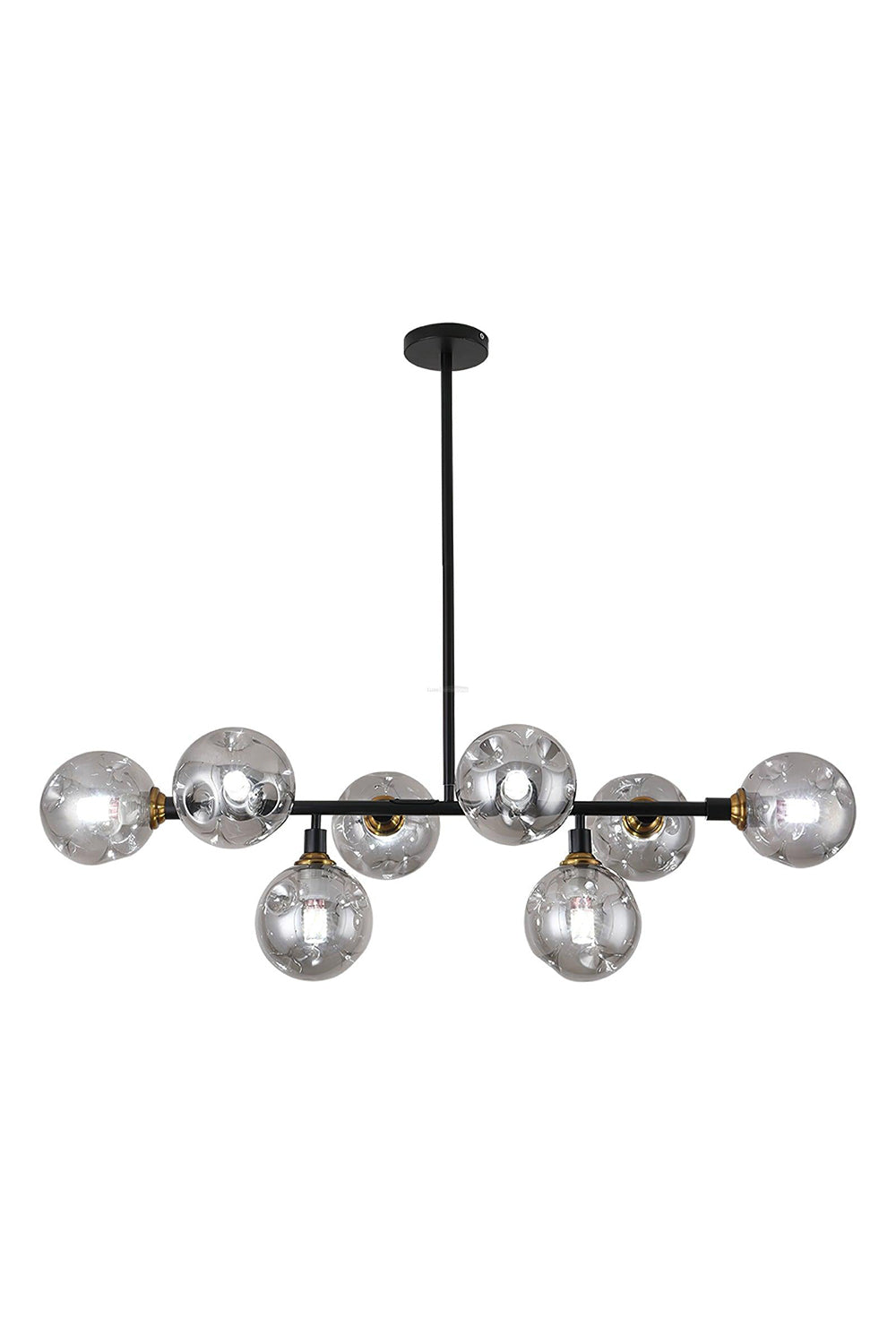 Primas Smoked Glass Linear Chandelier | vexalamps