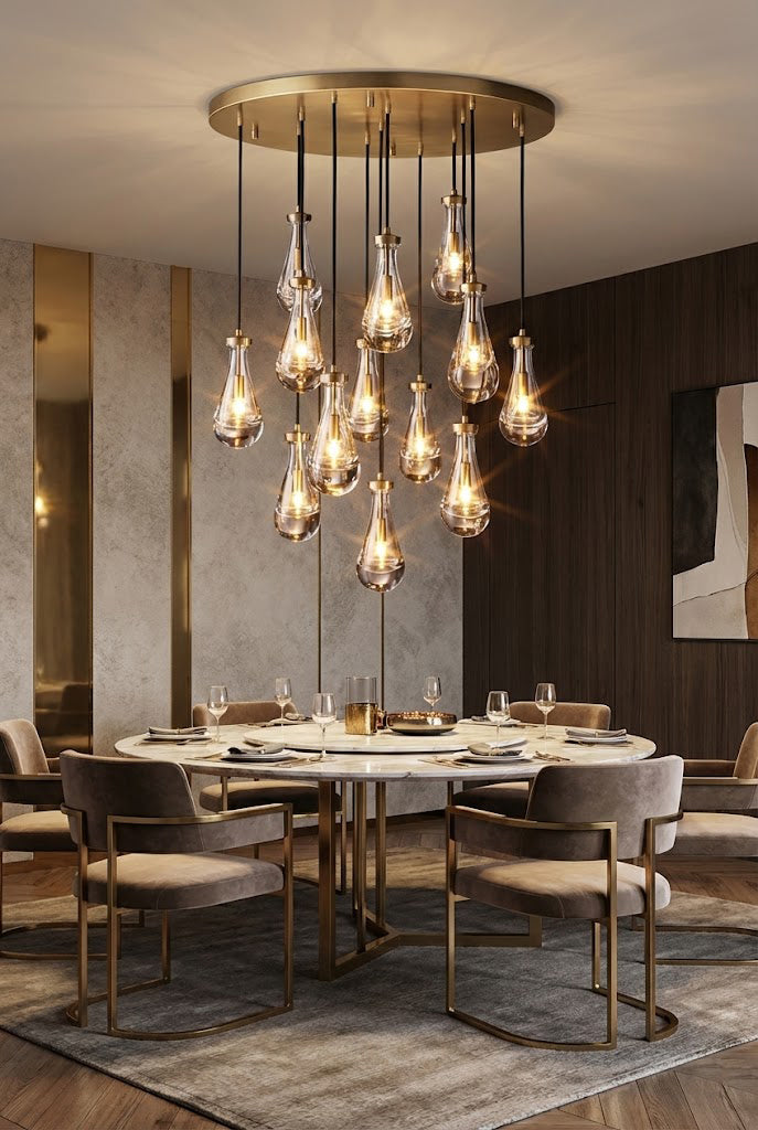 Raindrop Linear Chandelier - view 3 | vexalamps