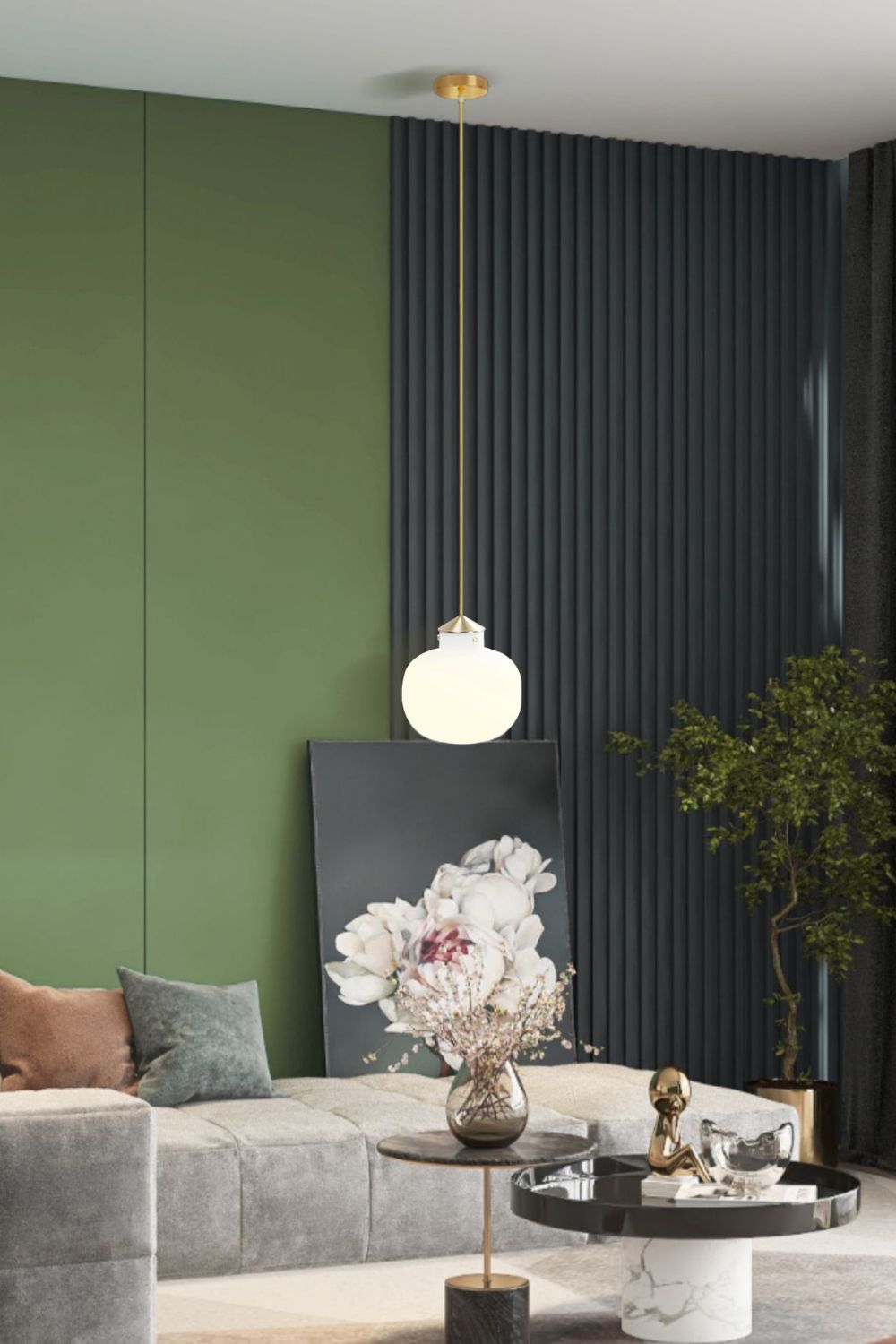 Raito Glass Globe Pendant Light - view 9 | vexalamps