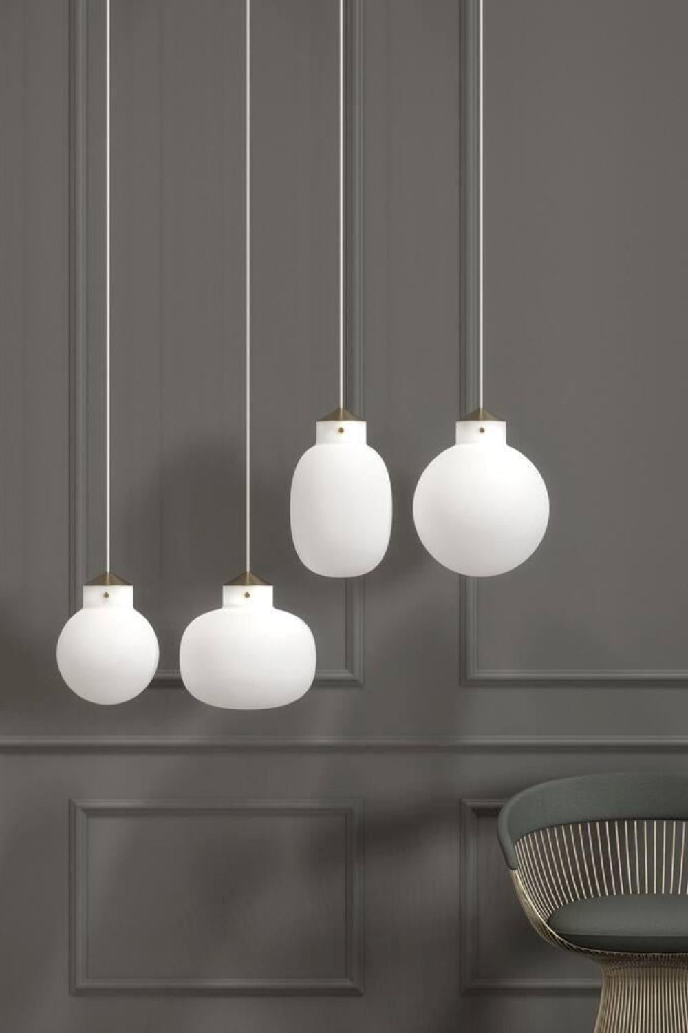 Raito Glass Globe Pendant Light - view 6 | vexalamps