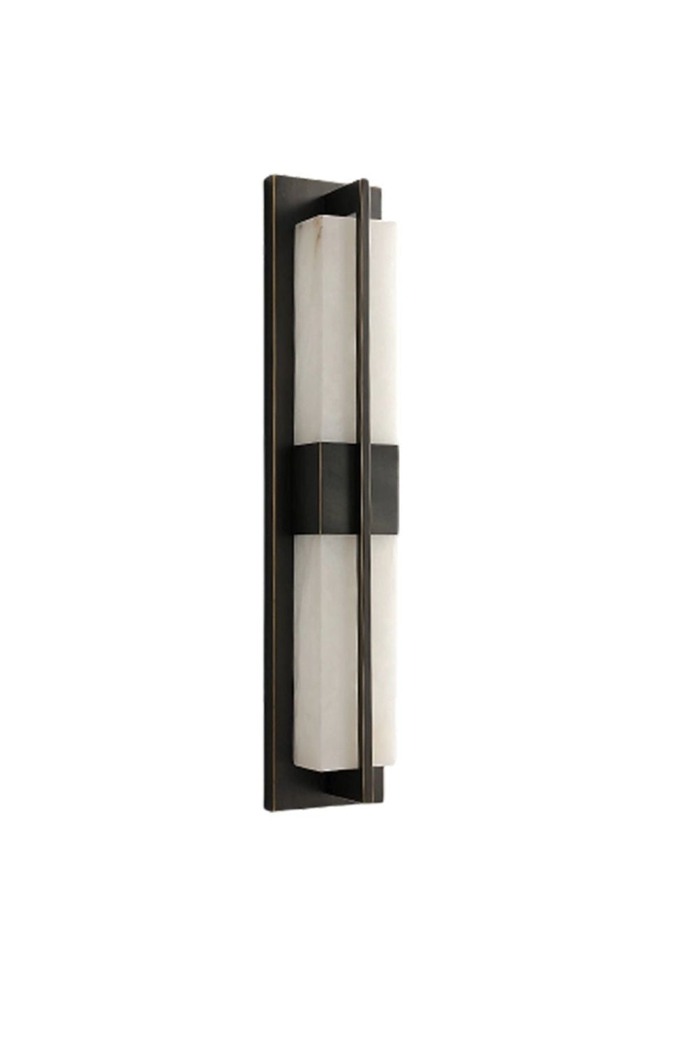 Rectangular Alabaster Brass Wall Lamp - view 20 | vexalamps