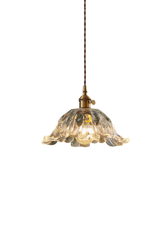 Retro Floral Glass Pendant Lamp | vexalamps