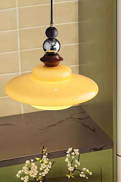 Retro UFO Glass Pendant Lamp - view 10 | vexalamps